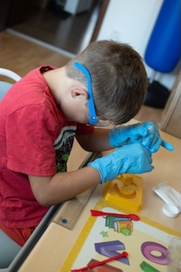 Ryan doing STEM project image