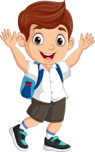 Cartoon of a kid standing